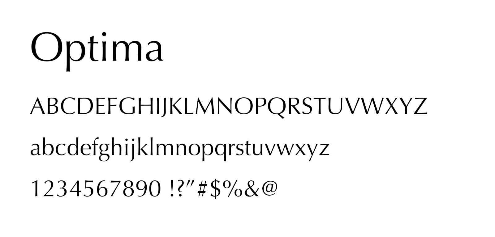 Optima（オプティマ）フォント