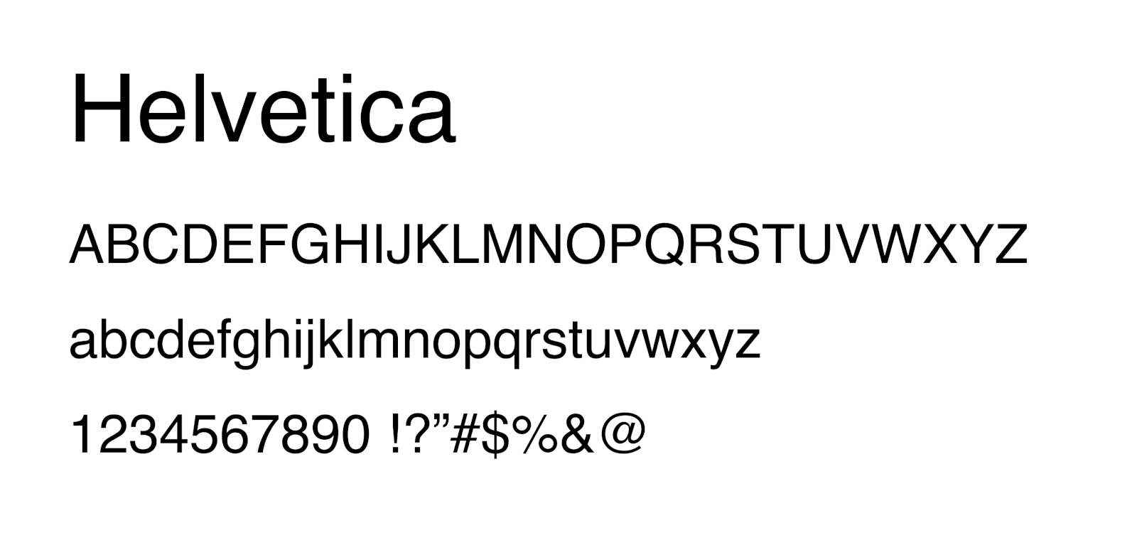 Helvetica（ヘルベチカ）フォント