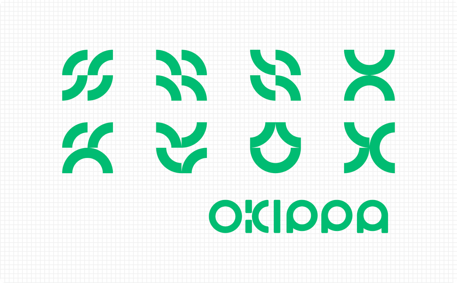 Yper株式会社様の新規事業：OKIPPAの企業ロゴ、パターン