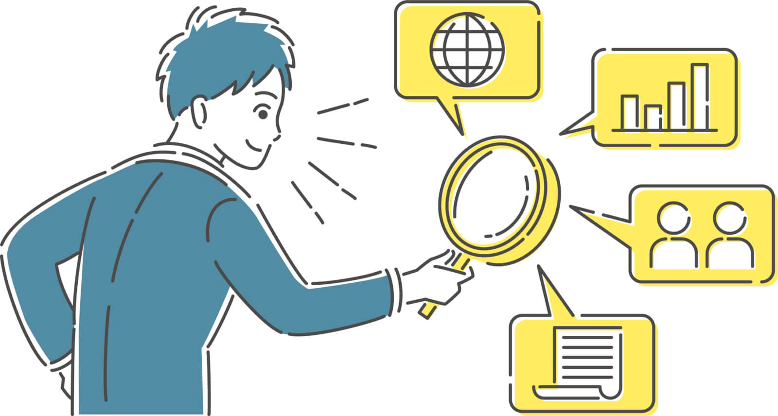 市場調査　イラスト